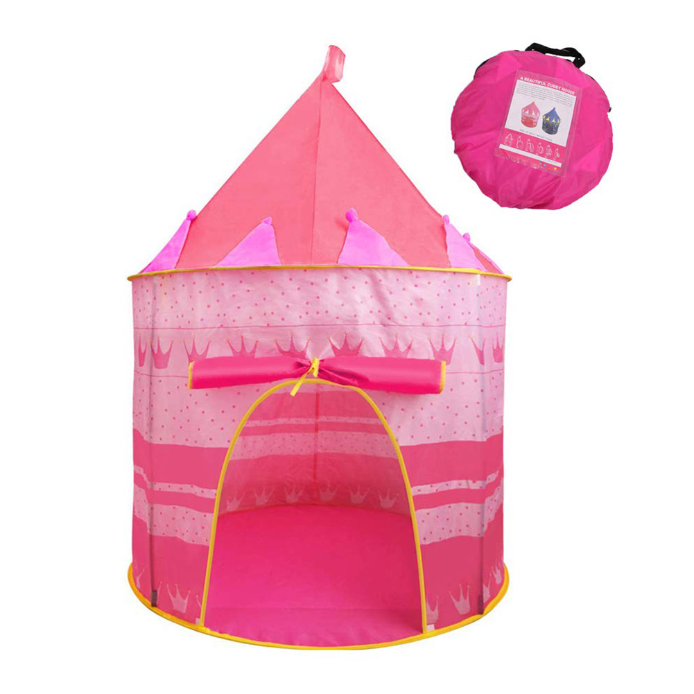 Goat Toy Castle Playhouse Portable Foldable Tipi Prince Folding Castle Tulle Children Kids Game Tent